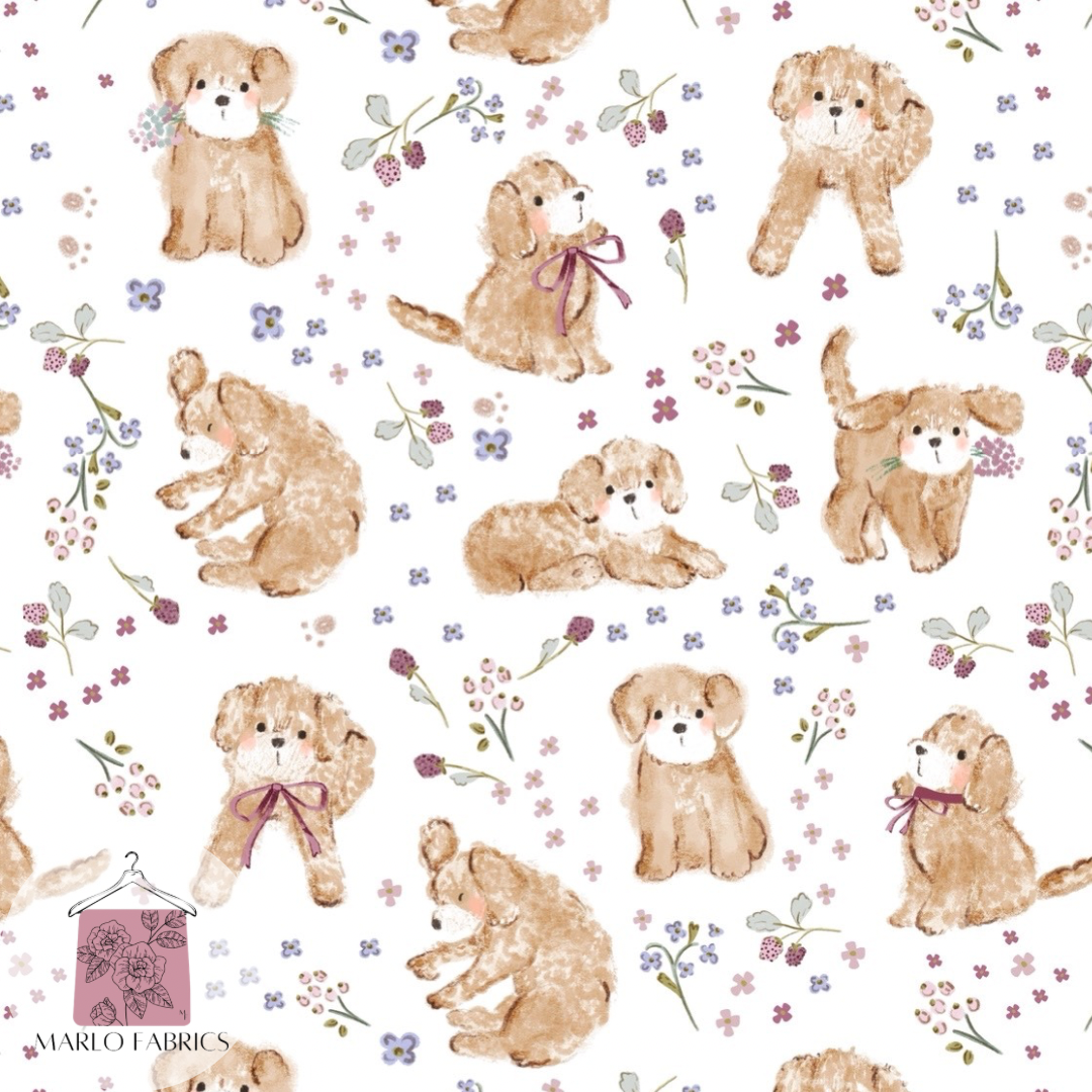 Cute Puppies - White - Pre Order 1002