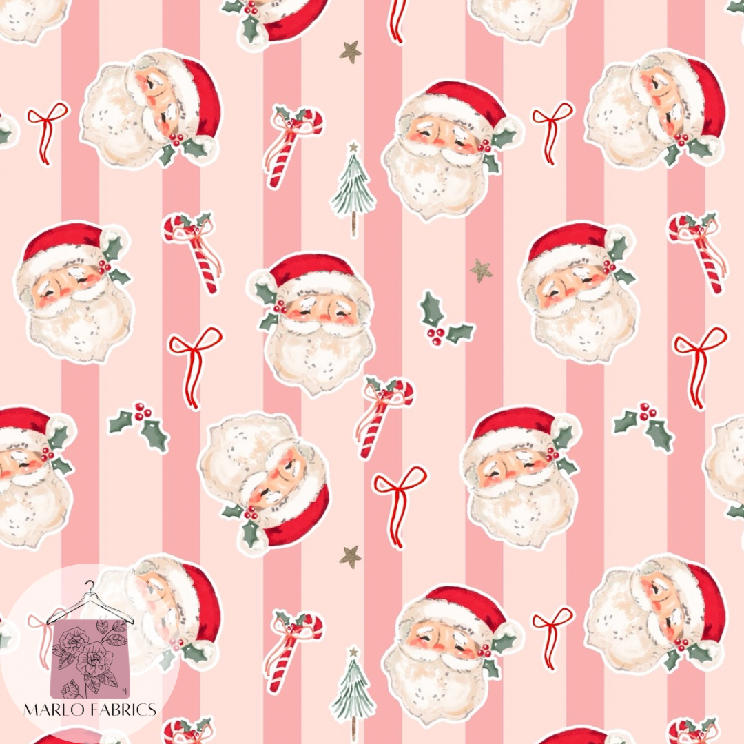 Vintage Santa - Candy Stripe
