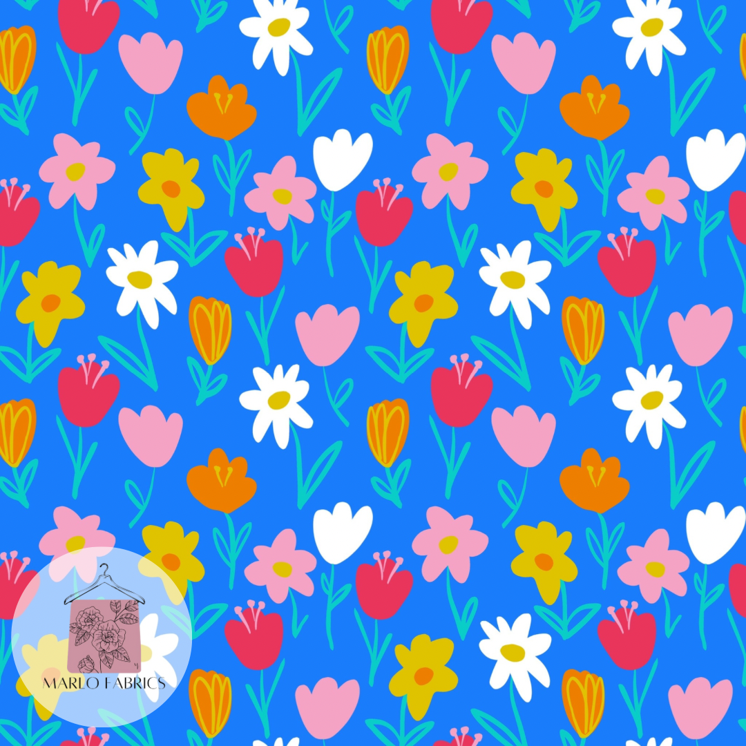 Bright Blue Floral - Pre Order 471