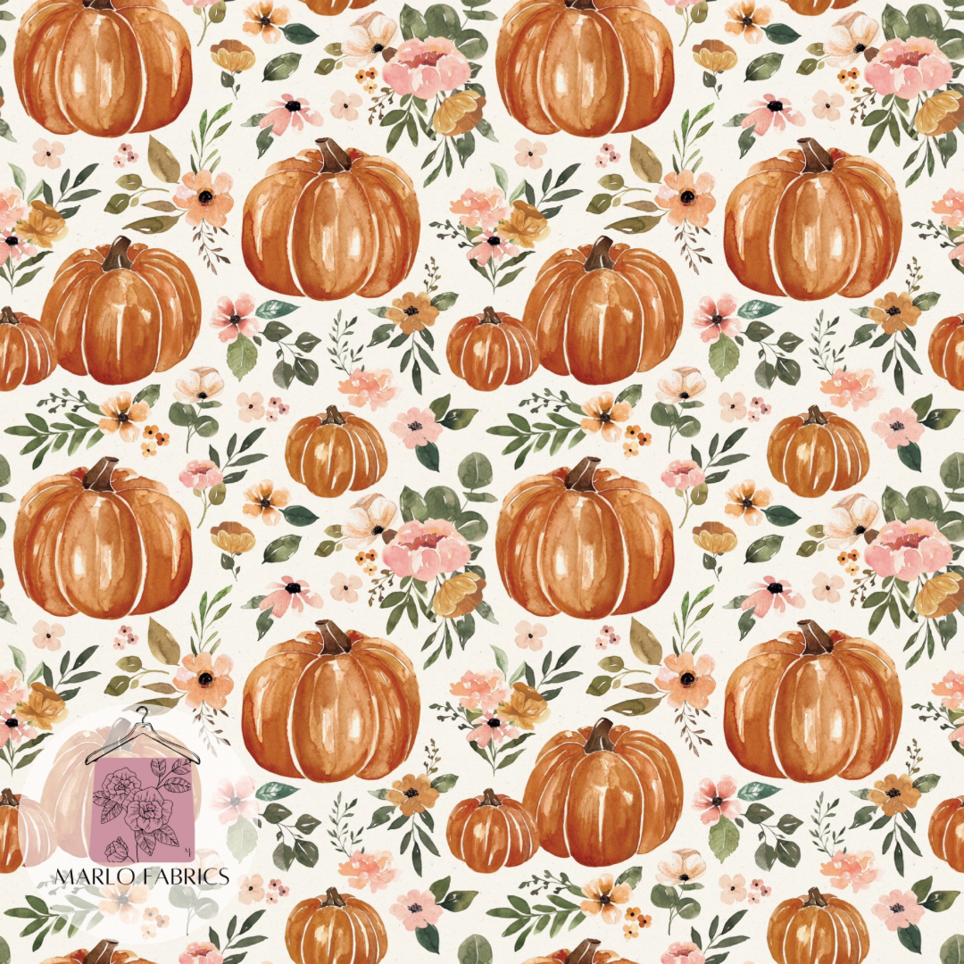 Floral Pumpkins - White - Pre Order 236