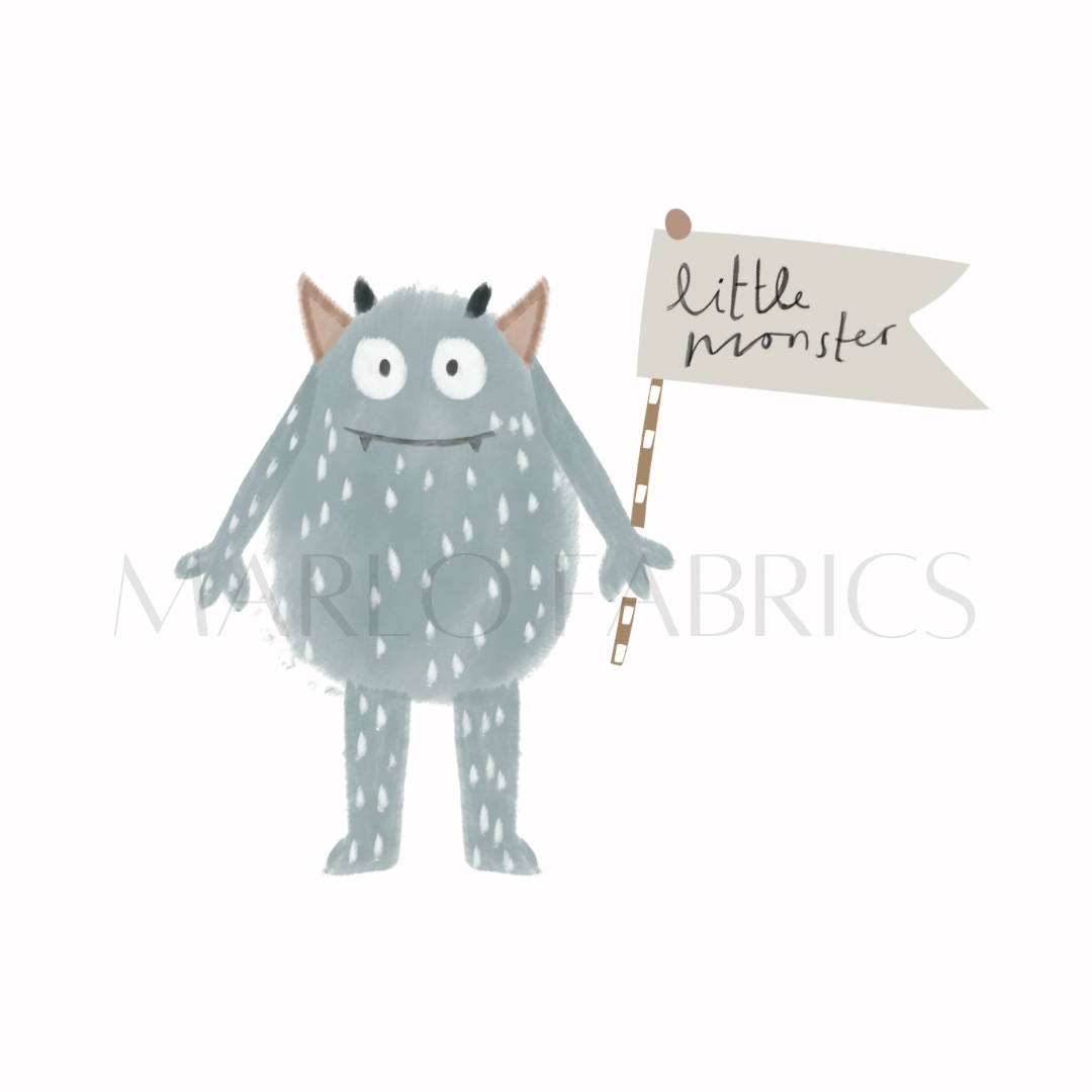Little Monster - Blue - Heat Transfer - IN STOCK