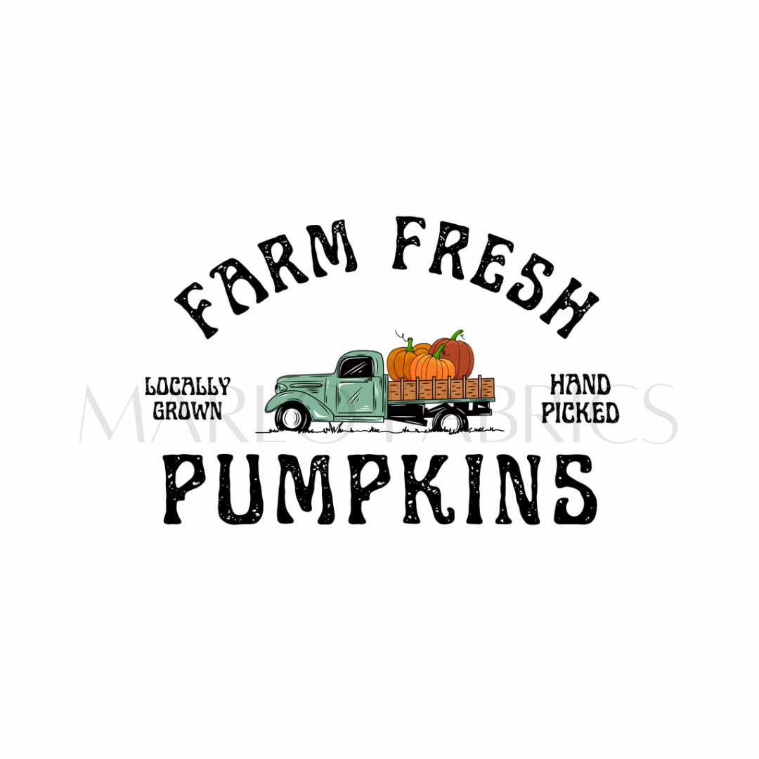 Farm fresh Pumpkin Truck Heat Transfer