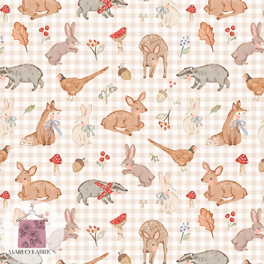 Cosy Forest - Gingham - Pre Order 986