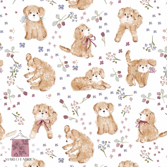 Cute Puppies - White - Pre Order 1002