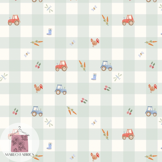 Tractor Gingham - - Pre Order 931