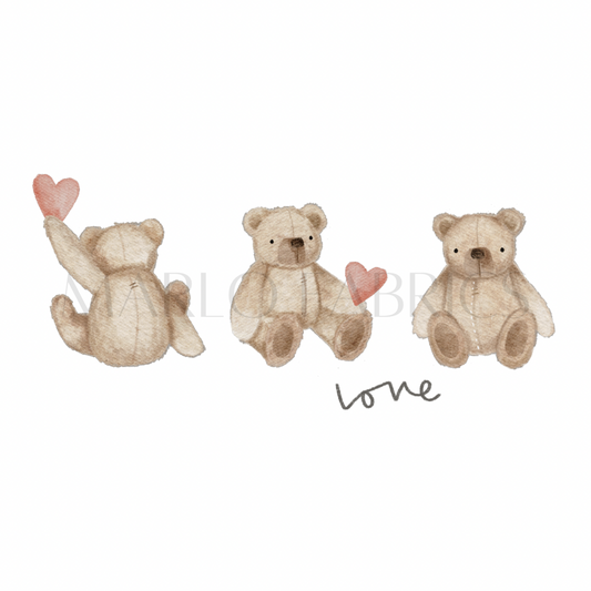 3 love bears - Heat Transfer