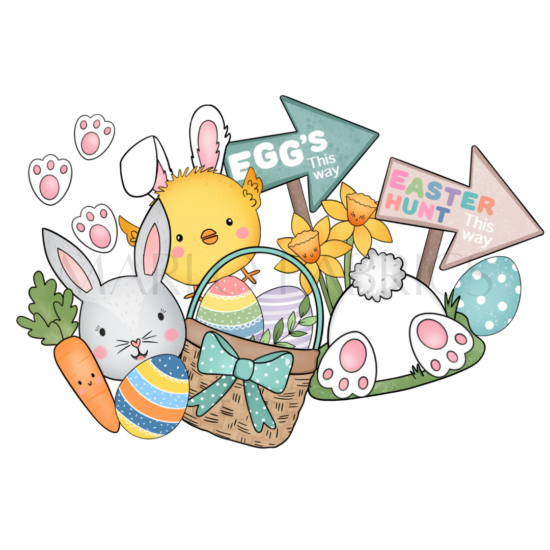 Easter Hunt - Heat Transfer - IN STOCK