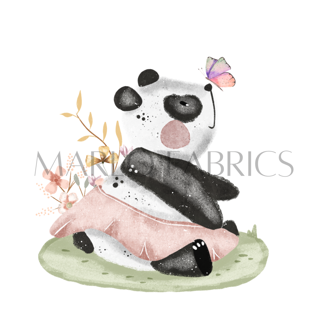 Girlie Panda - Heat Transfer - IN STOCK