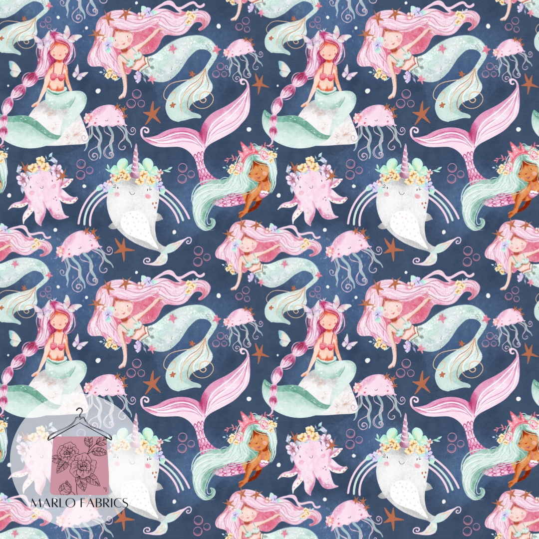 Magical Mermaids - Navy   - Pre Order 341
