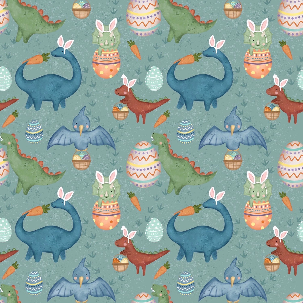 Easter Dinos Teal - Pre Order 110